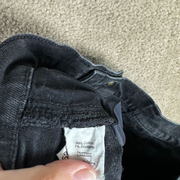 Madewell Jean Shorts Womens Size 26 Washed Black Mid Rise Stretch Denim Cuffed - Picture 8 of 9